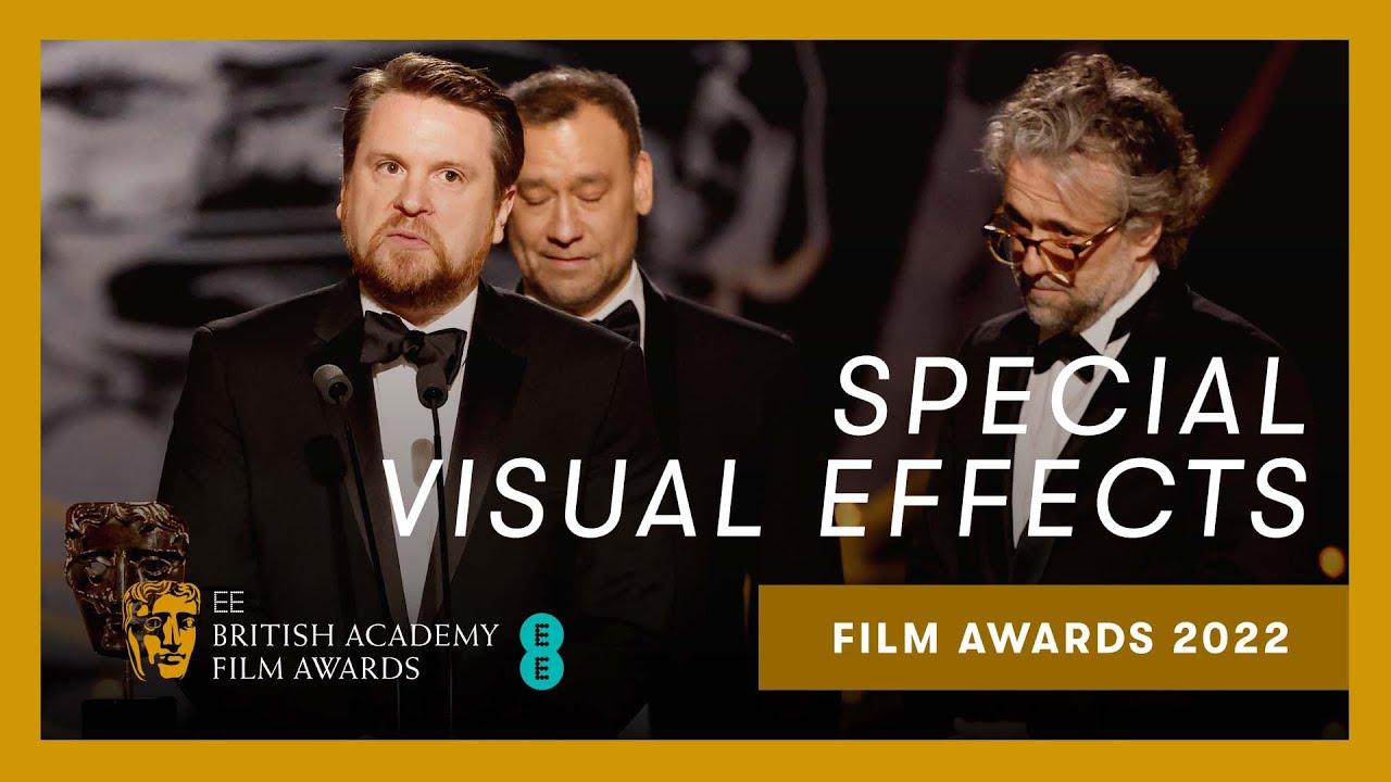 Dune's SFX team get emotional as they thank their families and collaborators | EE BAFTAs 2022