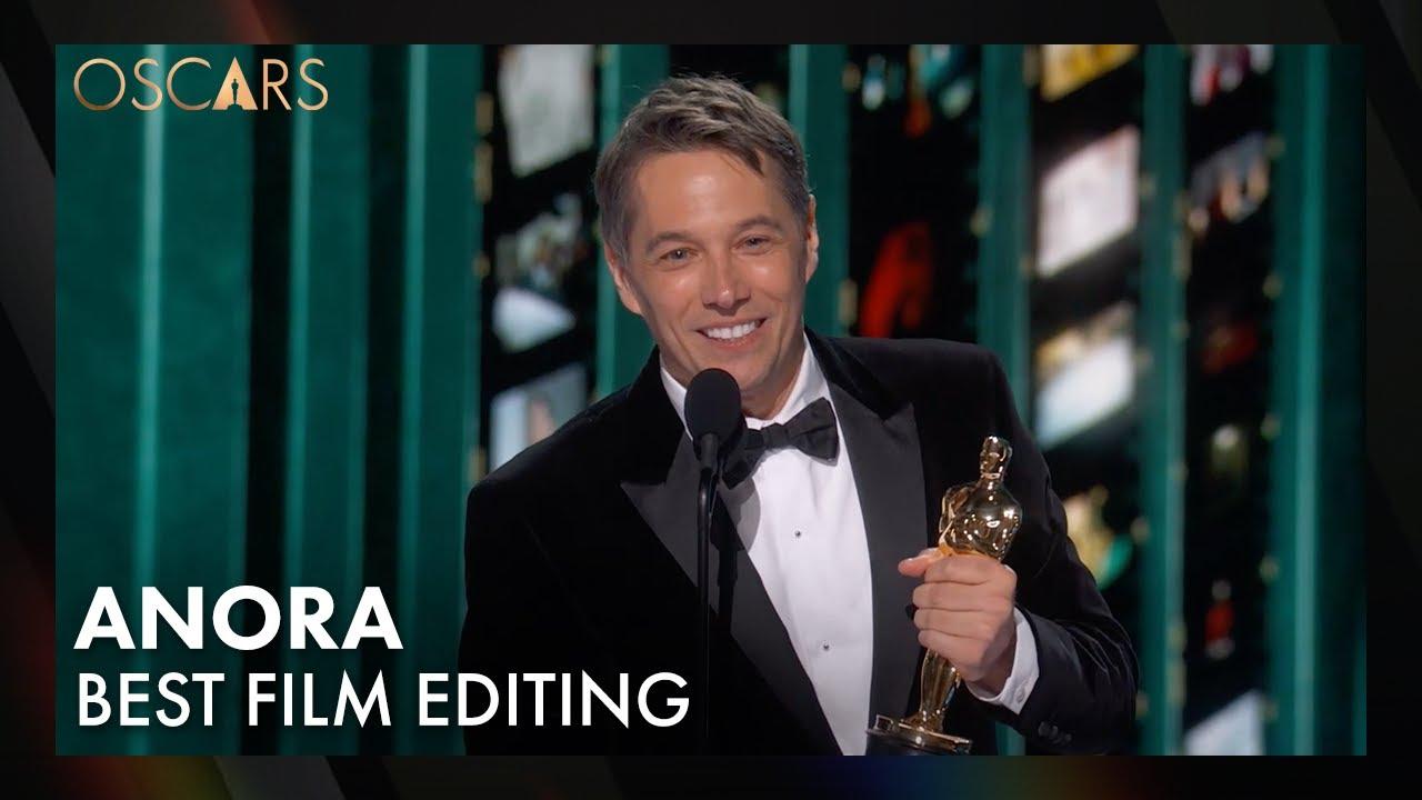 'Anora' Wins Best Editing | 97th Oscars Speech (2025)
