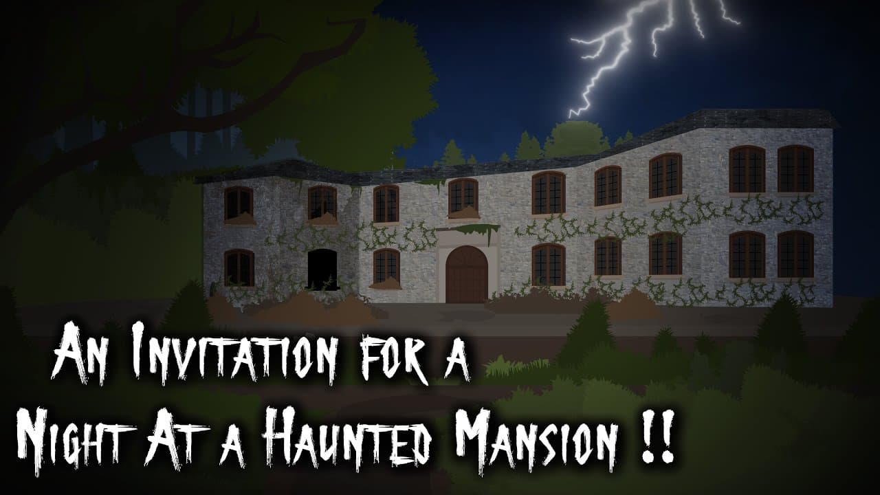 An Invitation for a Night at a Haunted Mansion !! | Animated Stories