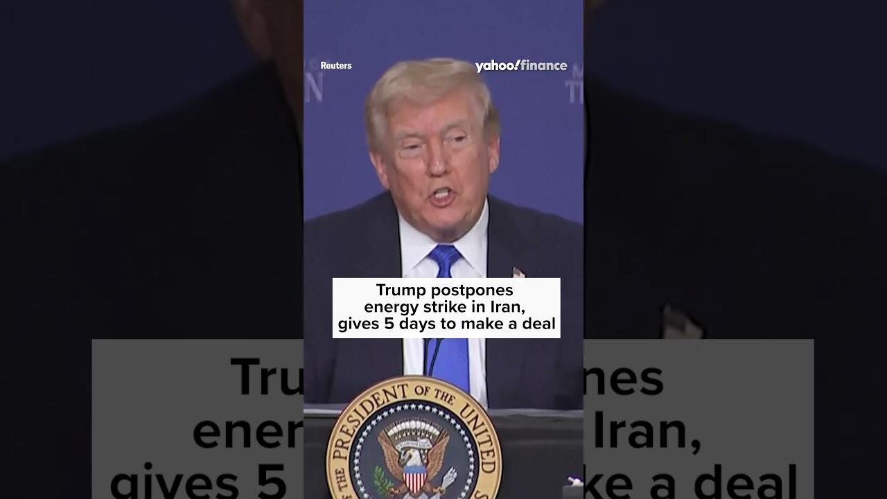 President Trump officially postponed the Iran energy strikes.