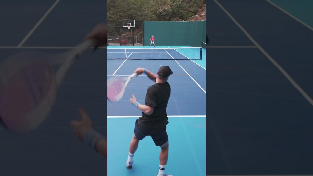 Grigor Dimitrov with the One Hander SLAP - so satisfying 😂 #tennis #tennislife #tennisplayer