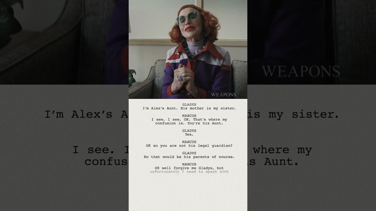 From Script to Screen - Principal's Office with Aunt Gladys (Amy Madigan)