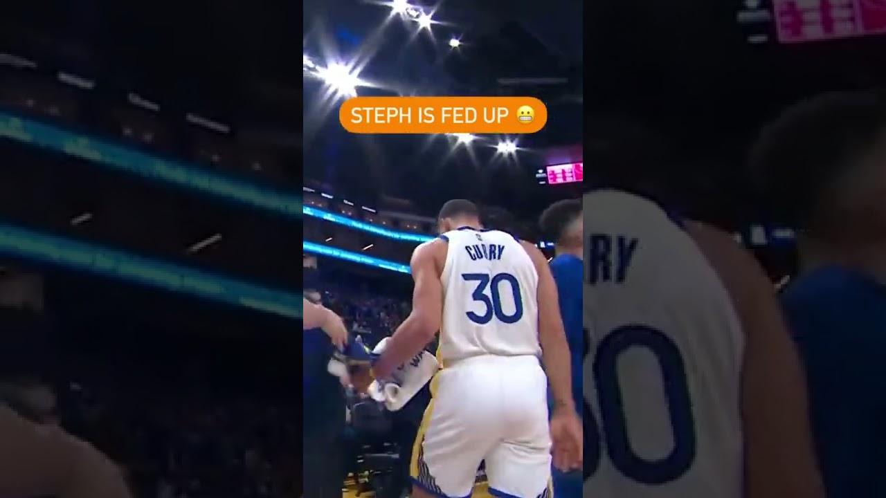 Steph kicked chair in frustration with Warriors struggling. 😱👀