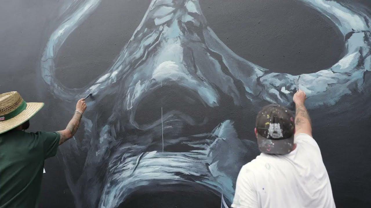 Ghostface killing it on this amazing mural spotted in Melbourne.