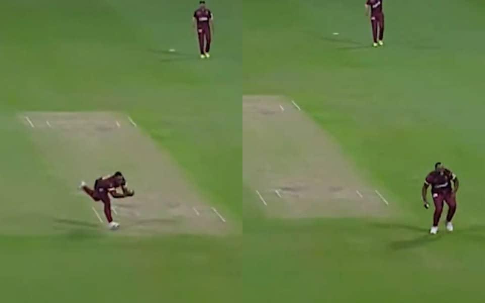 Believe it! Odean Smith's epic roll catch stuns everyone