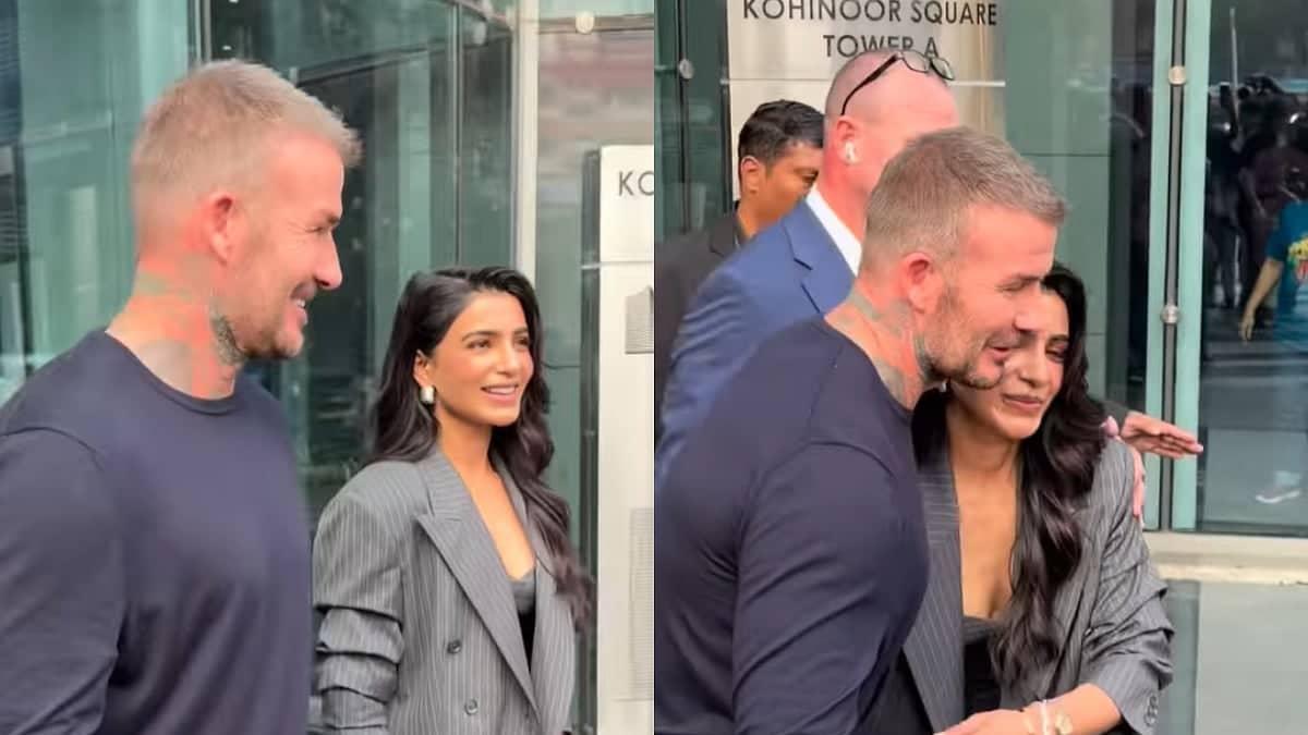 Beckham and Samantha Light Up Mumbai with Epic Hug Moment