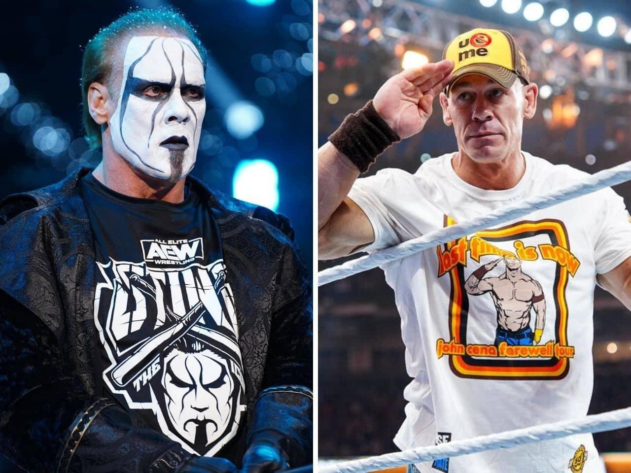 Sting gives Cena a smooth shoutout before epic farewell