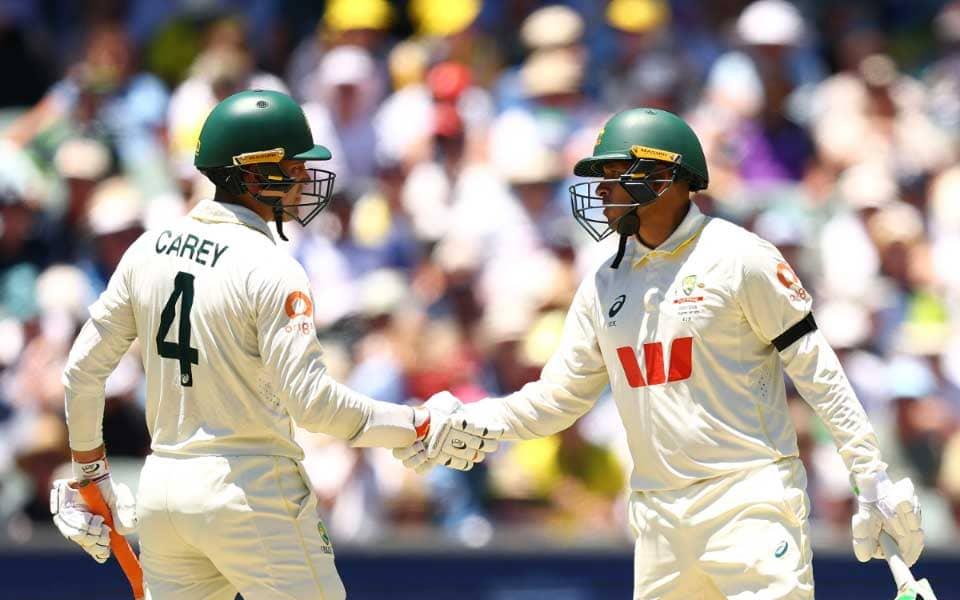 Australia Crushes Day 1 of Ashes Test, Carey Steals Show