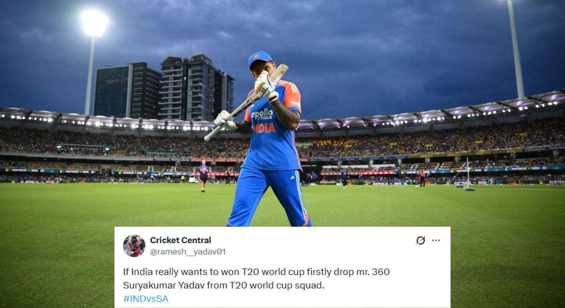 Suryakumar Yadav's T20 World Cup Spot in Jeopardy After Fail