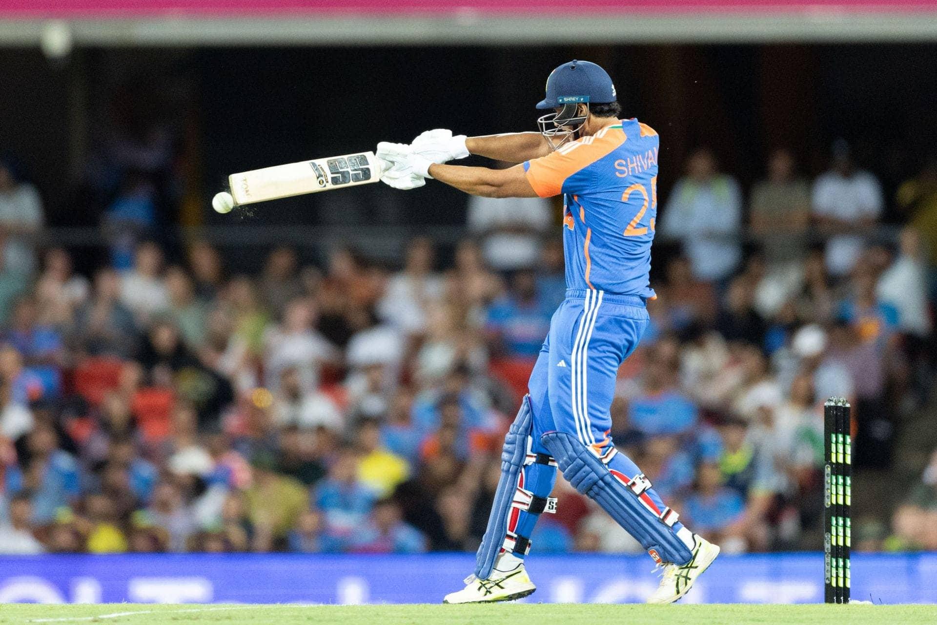 Shivam Dube's First-Ball Six Electrifies India vs SA Showdown