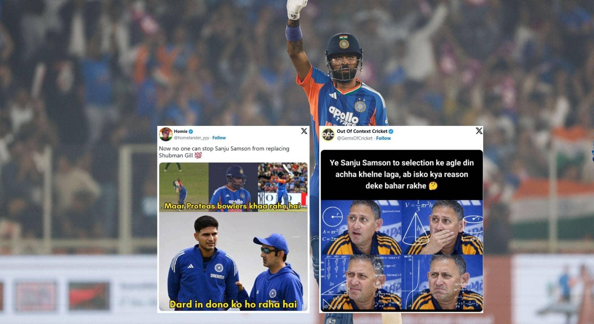 Sanju Samson ki baari, memes ki baarish - India ne 231 banayi!