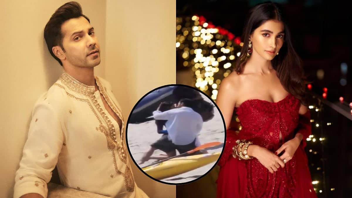 Varun Dhawan-Pooja Hegde's BTS Clip Sparks Kissing Rumors