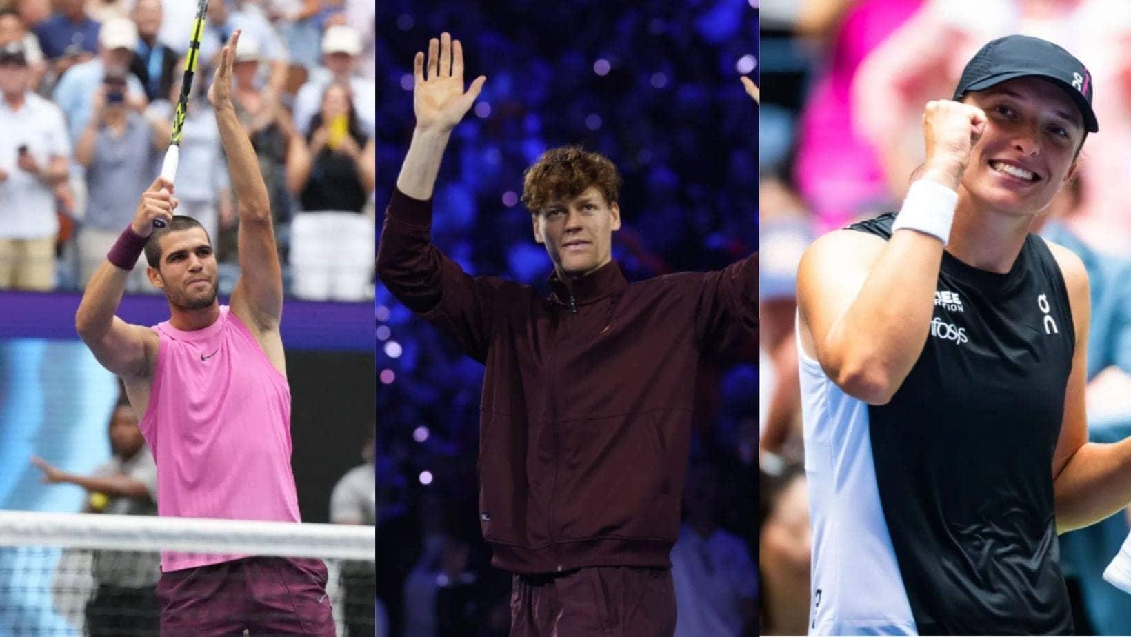 Tennis Legends Celebrate Christmas: Alcaraz, Sinner, Iga & More!