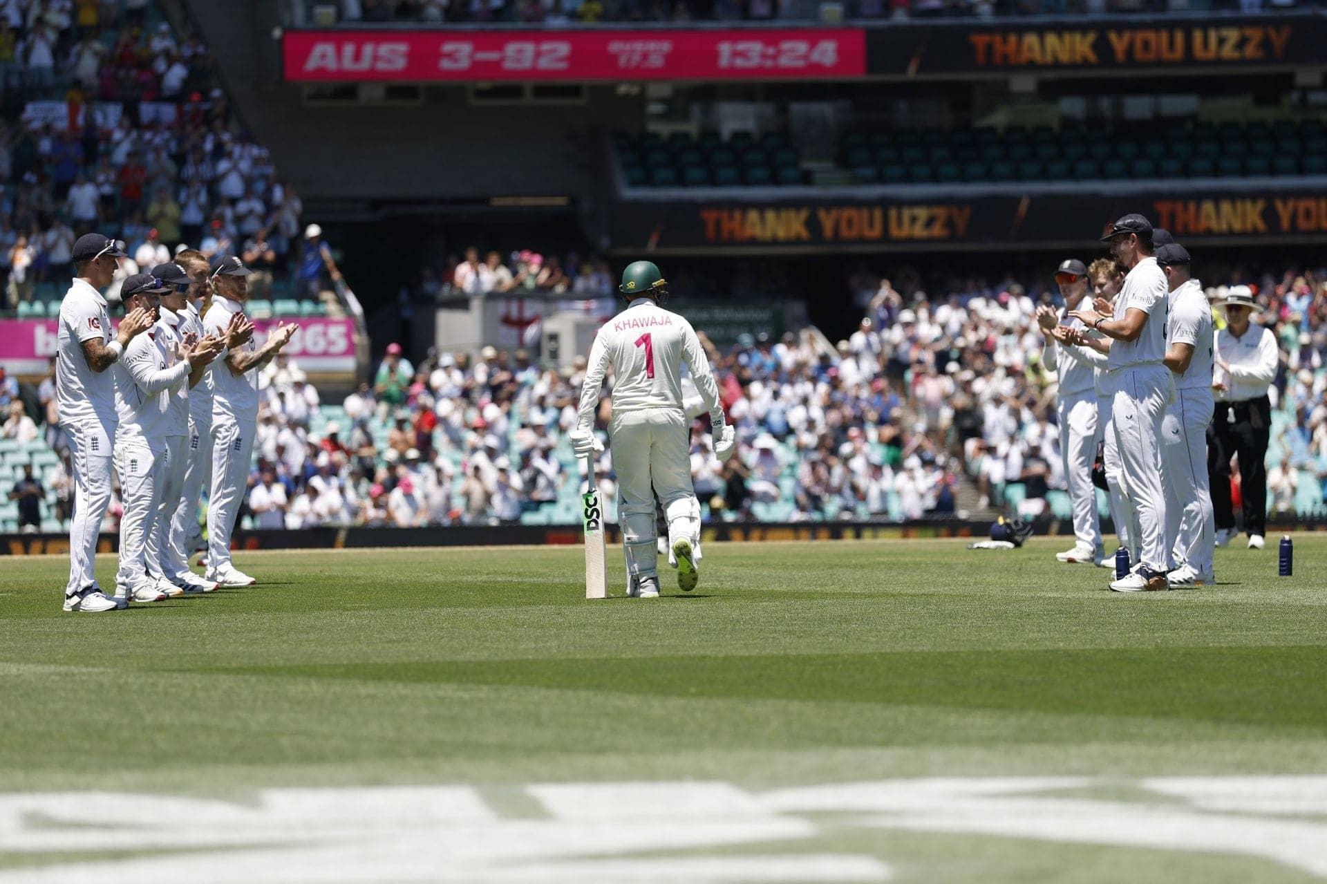 Khawaja ka aakhri innings, England ka guard of honor dekho