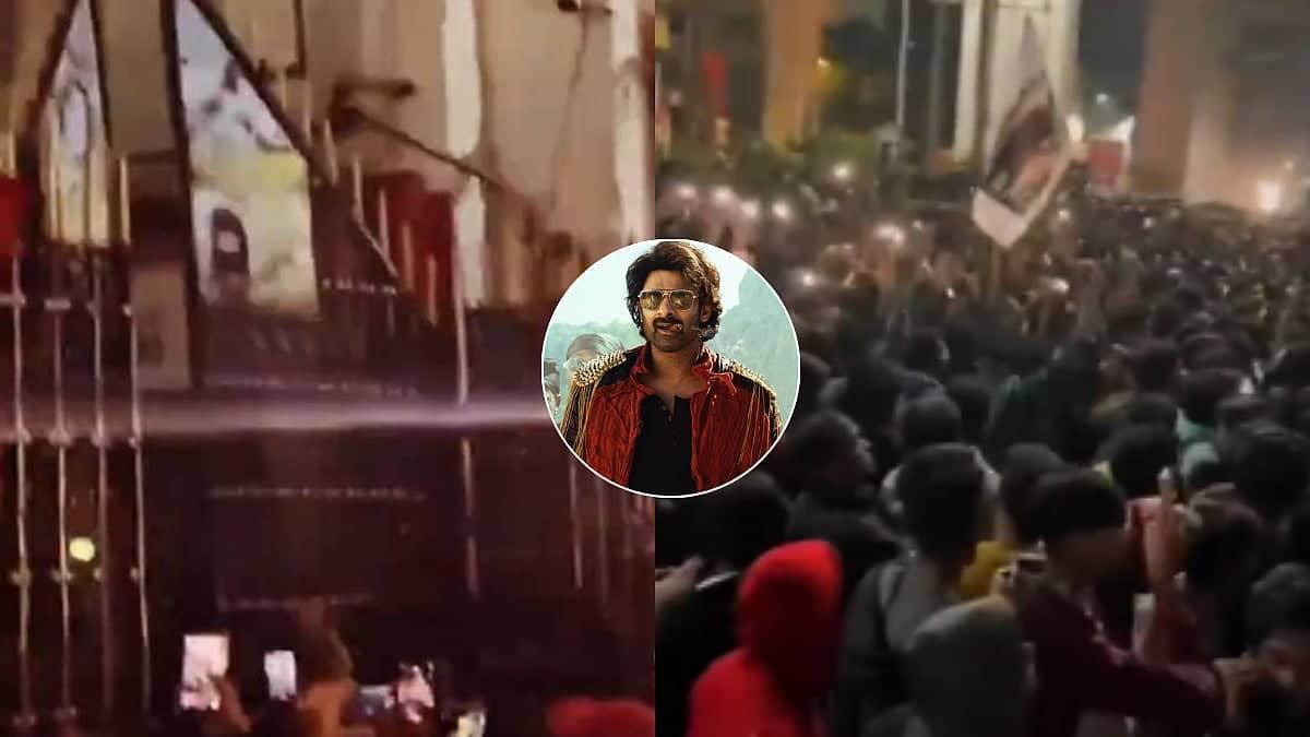 Prabhas Fans Go Crazy: Gates Banged, Walls Scaled for Raja Saab