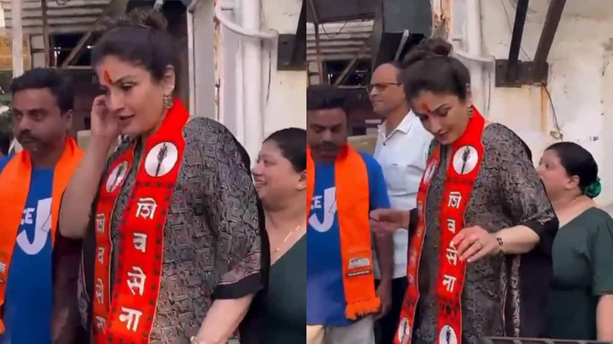 Raveena Tandon Takes Bandra By Storm For Shiv Sena Campaign