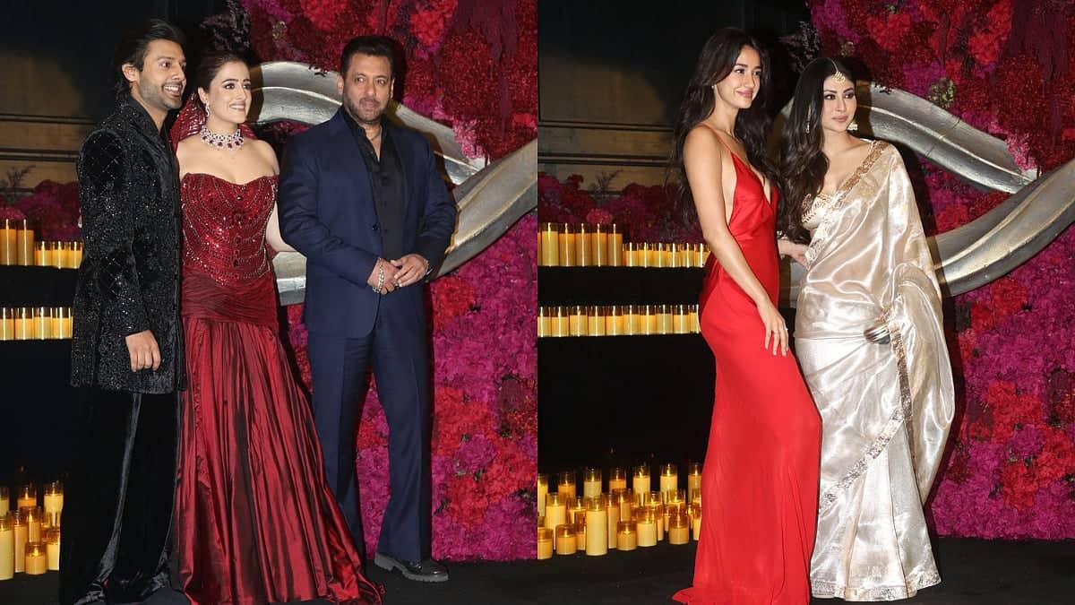 Disha Patani Dazzles in Red at Nupur and Stebin's Bash