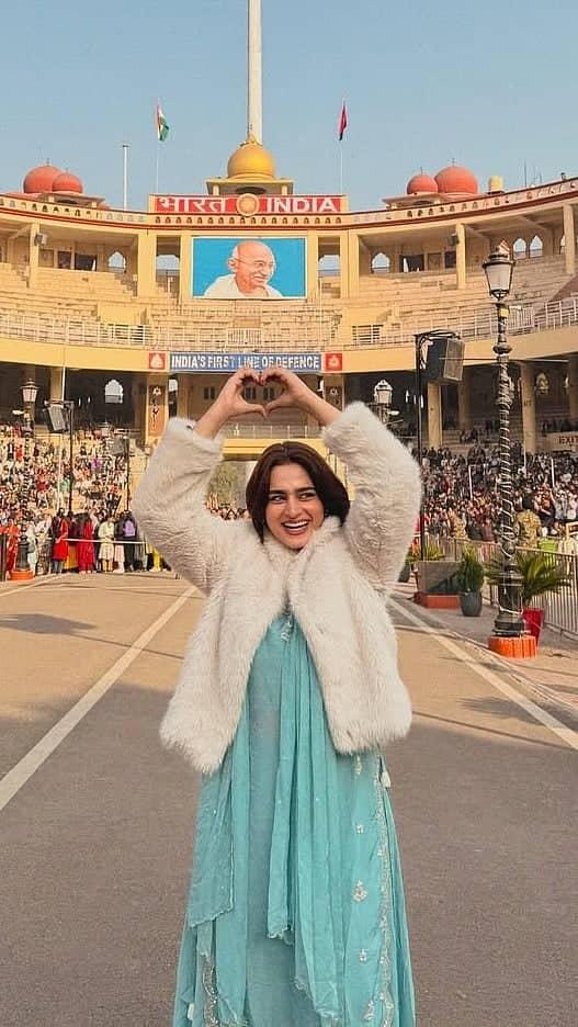 Ayesha Khan Dazzles at Attari-Wagah Border Ahead of Republic Day