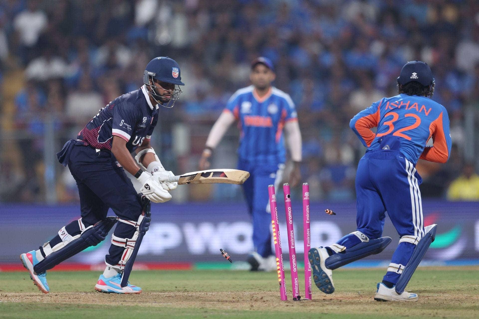 Ishan Kishan Stuns with Epic Stump as USA Crumbles