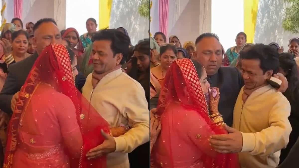 Video Of Rajpal Yadav Getting Emotional During Niece's Bidaai In UP Goes Viral 