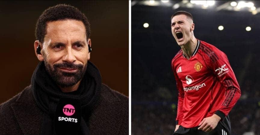 Rio Ferdinand's excited reaction to Sesko's winning goal