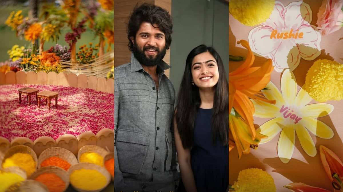 Virosh Wedding: Vijay and Rashmika's Colorful Haldi Ceremony
