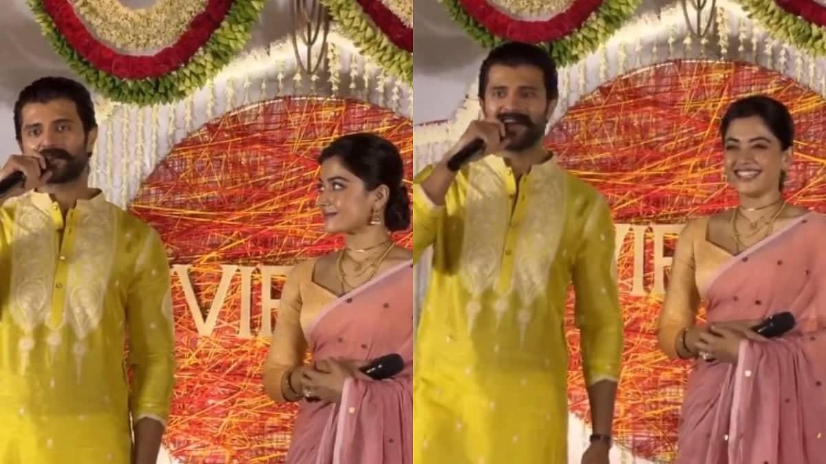 Vijay Deverakonda-Rashmika Mandanna Meet Media In Hyderabad Ahead Of Their Wedding Reception - Watch Video