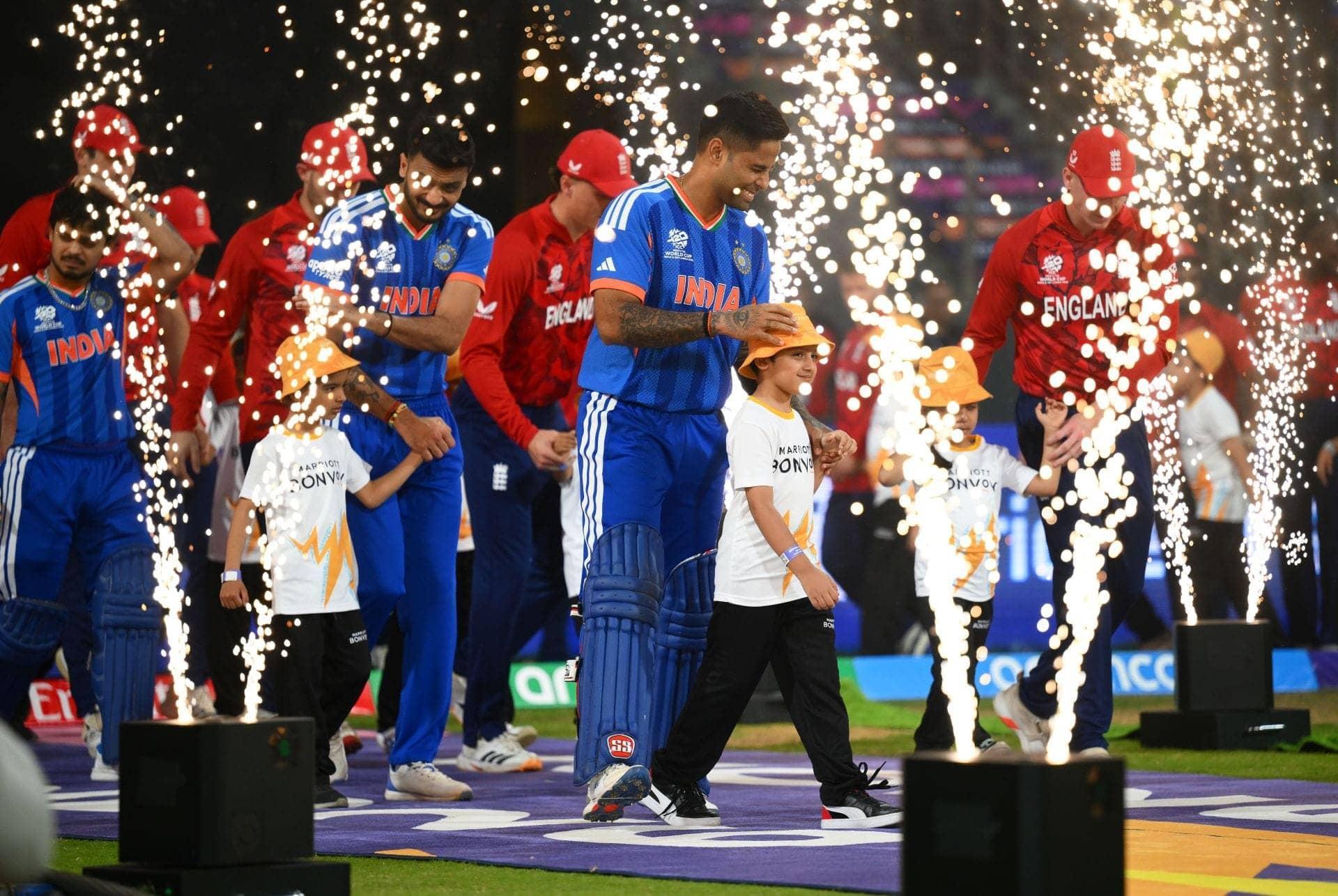 MS Dhoni Cheers as Suryakumar Yadav Casts a Six Spell