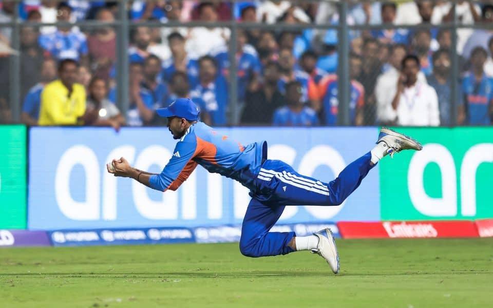 Video of the Day: T20 World Cup 2026 - Axar Patel takes a sensational running back catch to dismiss Harry Brook