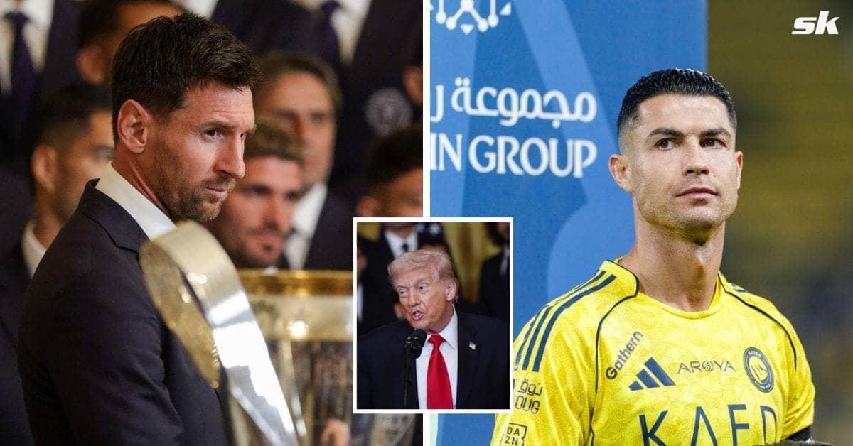 Donald Trump reveals his son’s feelings towards Cristiano Ronaldo and Lionel Messi as he opens up on chat before White House meeting