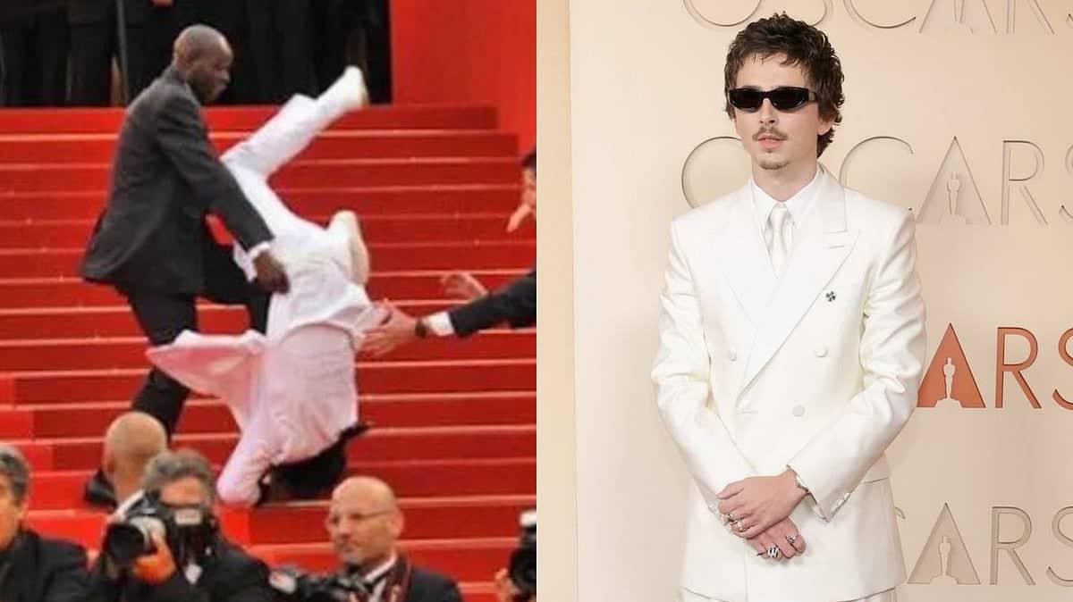 Did Timothée Chalamet Take a Tumble at the Oscars? Nope!