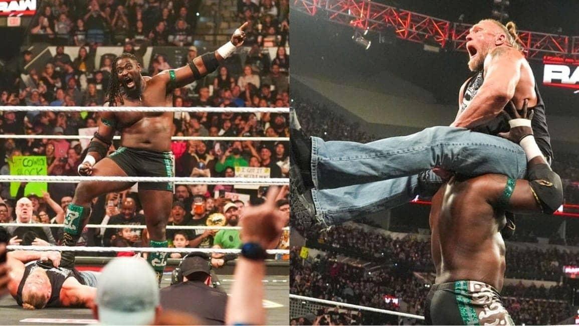 Oba Femi Stuns Brock Lesnar on RAW, WrestleMania Clash Ahead!