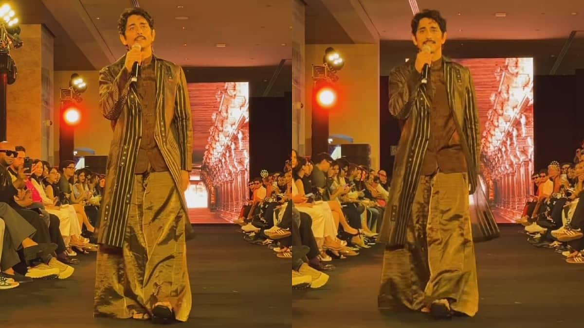Siddharth Honours His South Indian Roots At Lakmé Fashion Week 2026 In Silk Coat, Draped Dhoti | Watch Video
