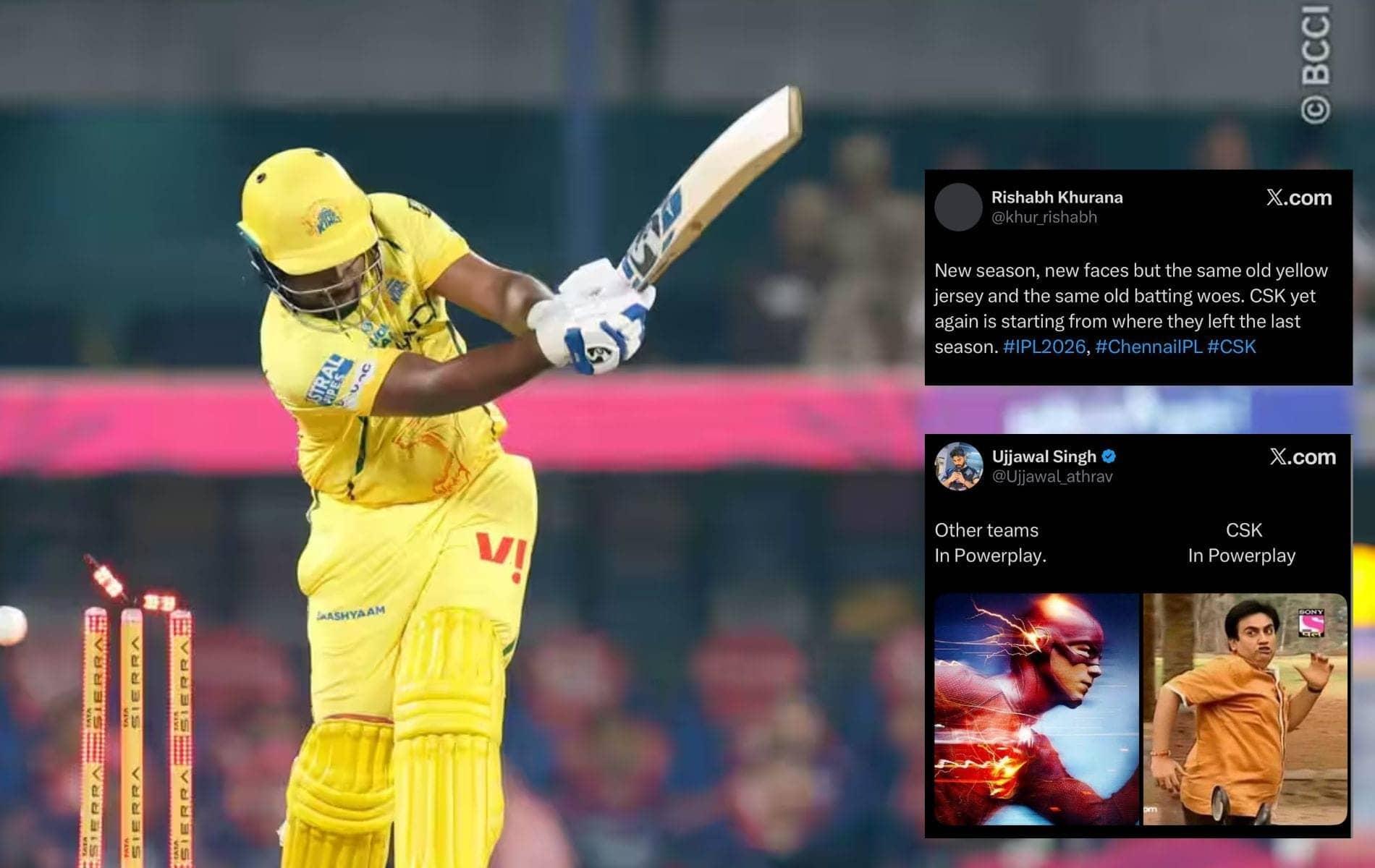 CSK's batting woes return: Another collapse in IPL 2026