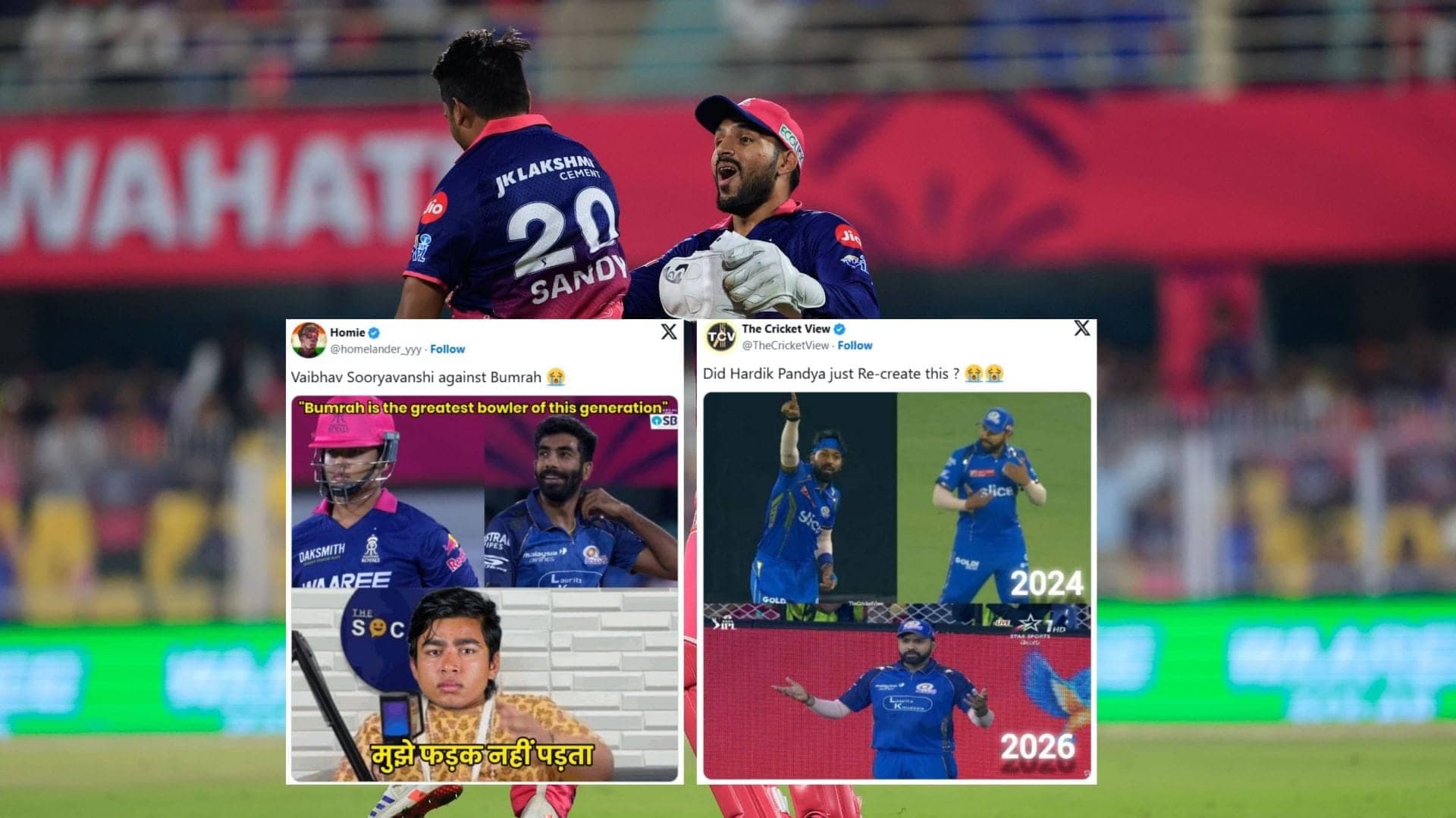RR ne MI ko diya meme banane ka mauka, kya baat hai!