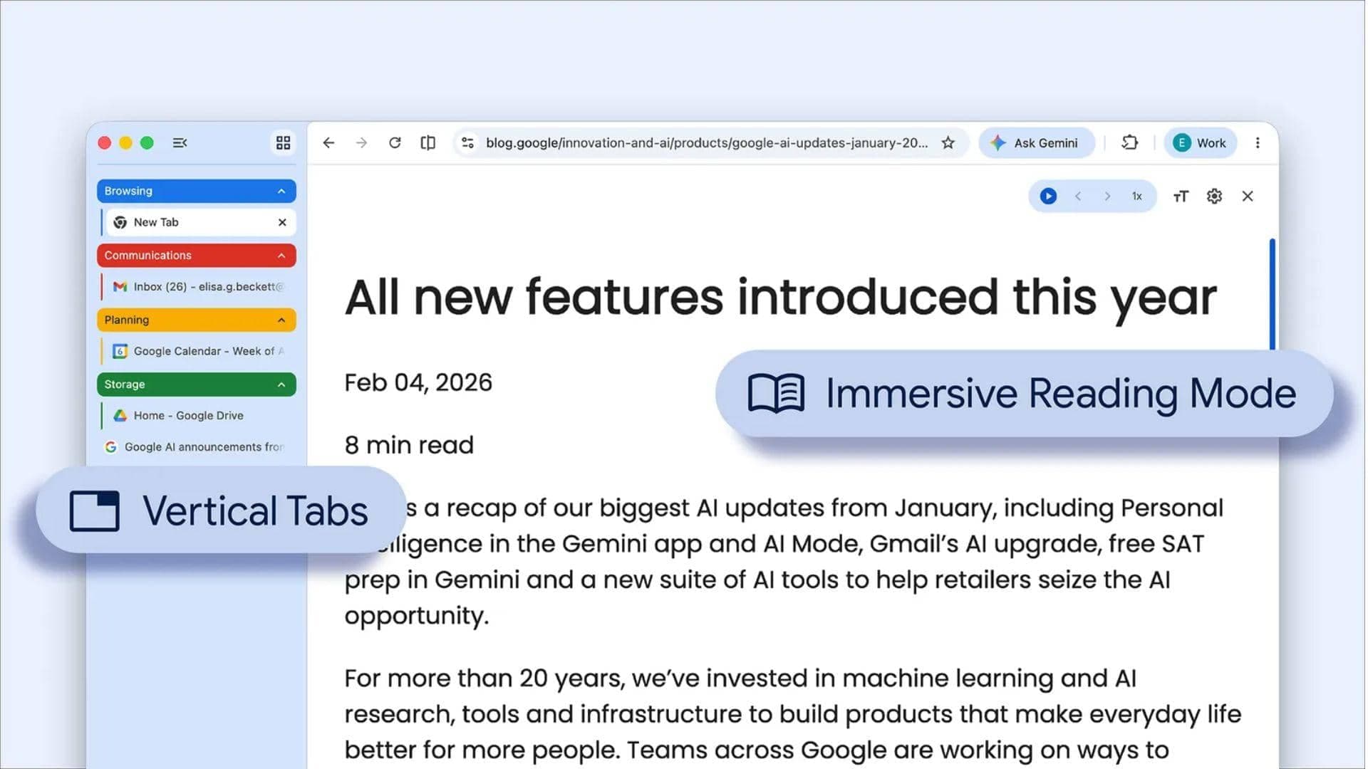 Google Chrome Update: Vertical Tabs and Reading Mode, Incredible!