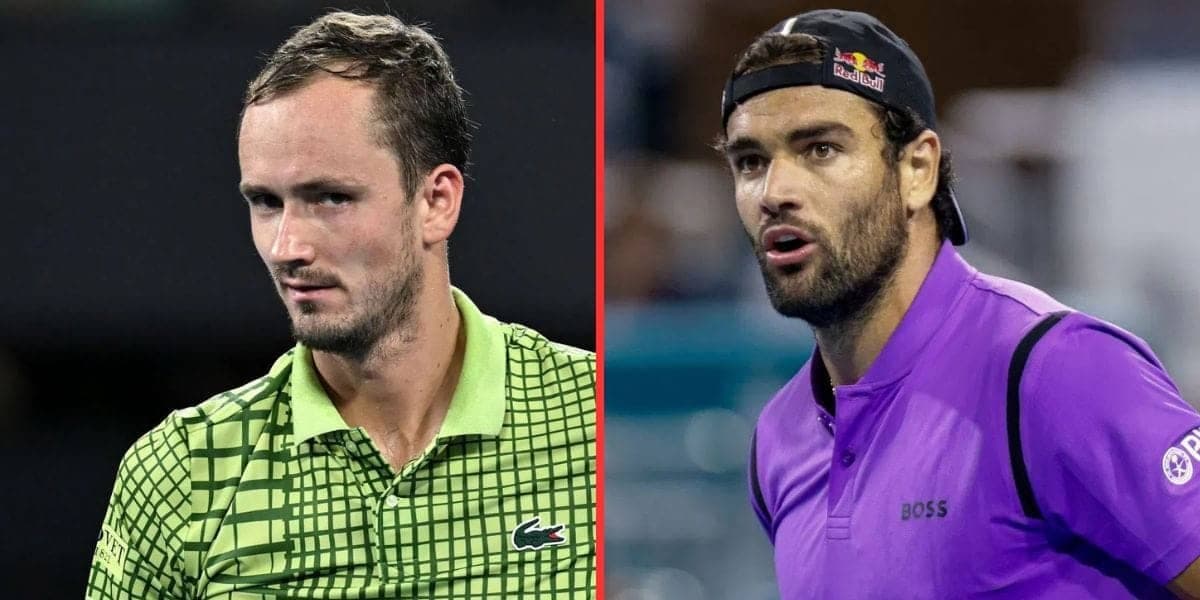 Daniil Medvedev Smashes Racket, Berrettini Delivers Double Bagel