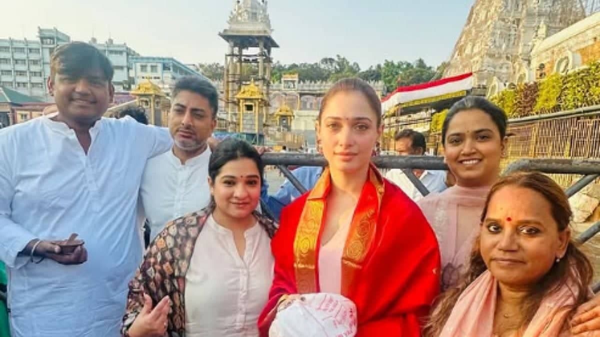 Tamannaah Bhatia Lights Up Tirumala with Divine Presence