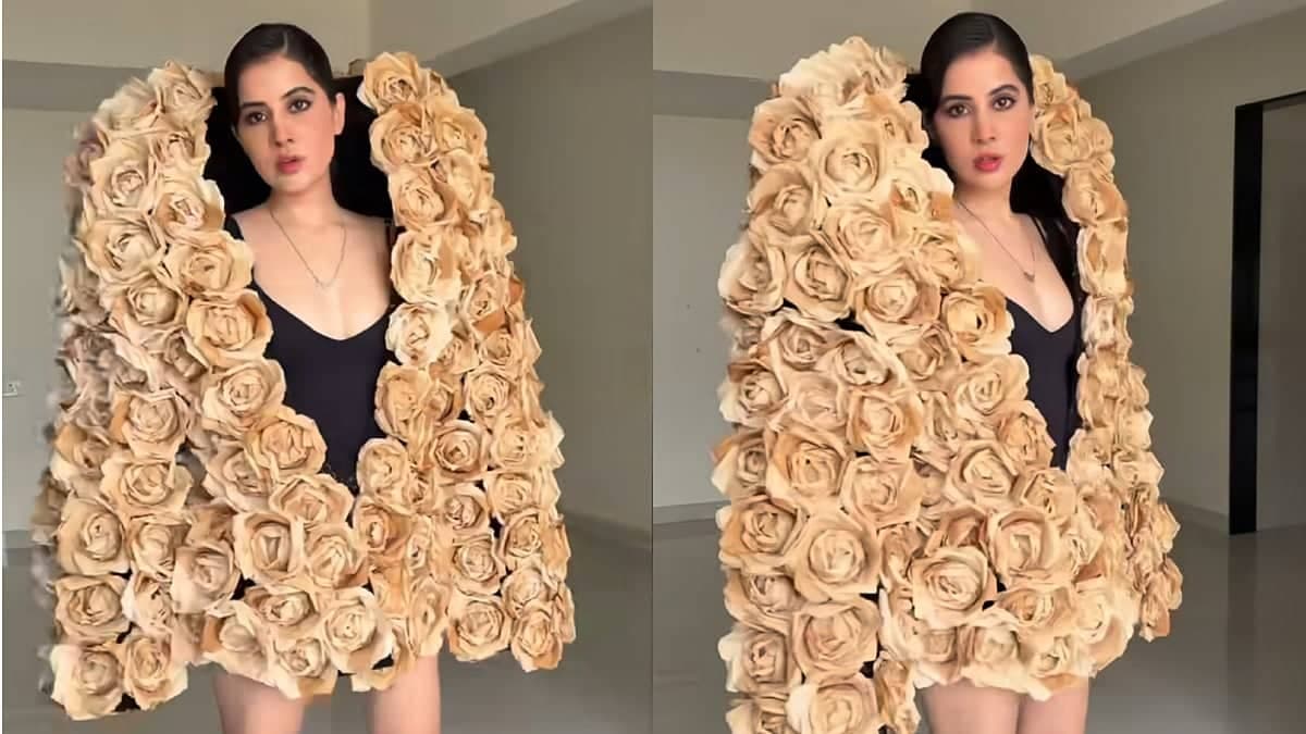 Uorfi Javed's Coffee Dress: A Floral Fashion Revolution