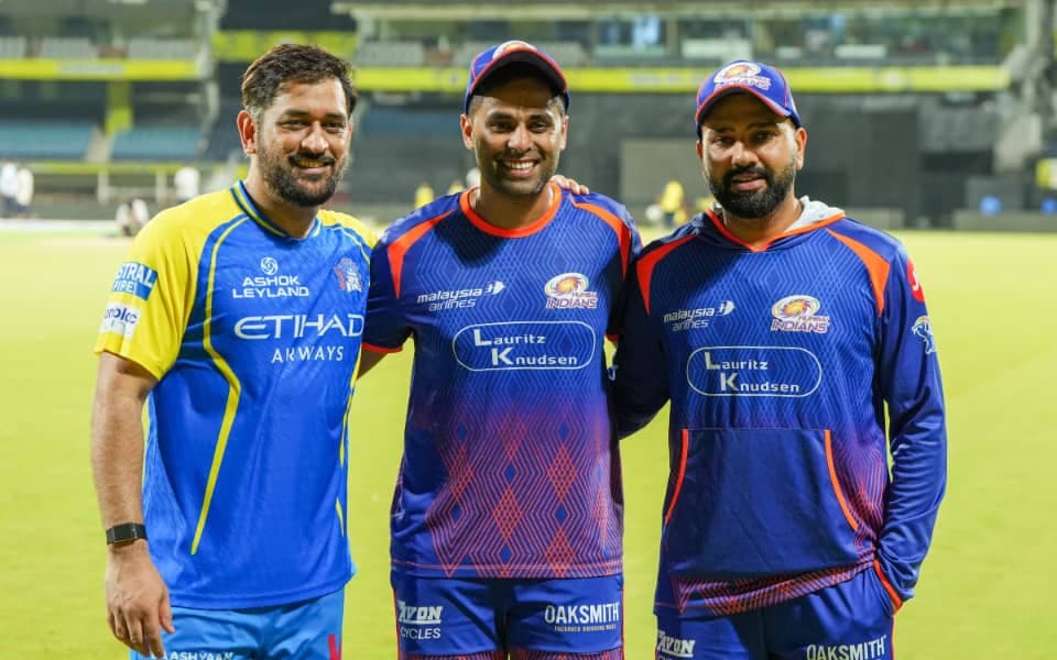 Epic Reunion of T20 Legends Dhoni, Rohit, and Suryakumar