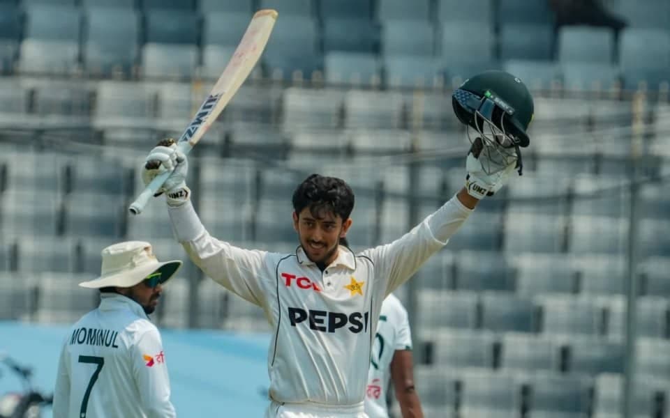 Azan Awais Scores Century on Test Debut Against Bangladesh