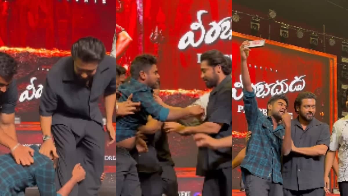 Suriya's Heroic Selfie Moment at Karuppu Event in Hyderabad