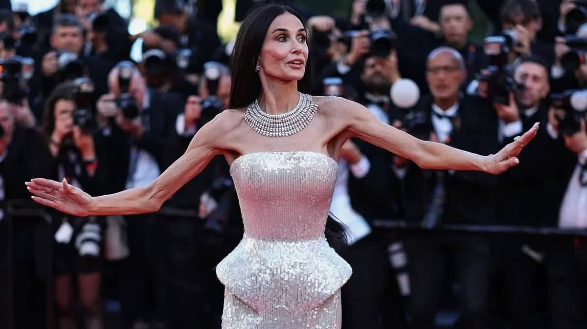 Demi Moore's Cannes Look Sparks Fashion and Health Debate