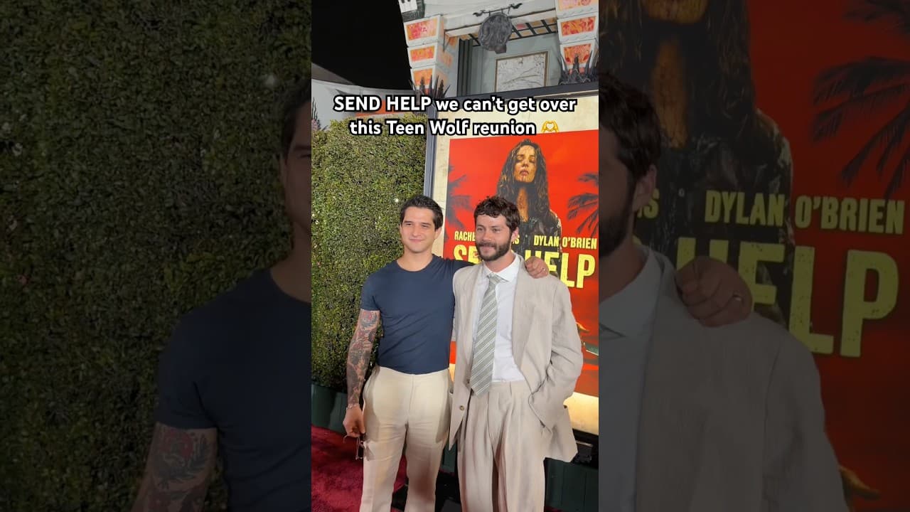 Dylan O’Brien & Tyler Posey reunite at the SEND HELP World Premiere in Hollywood!
