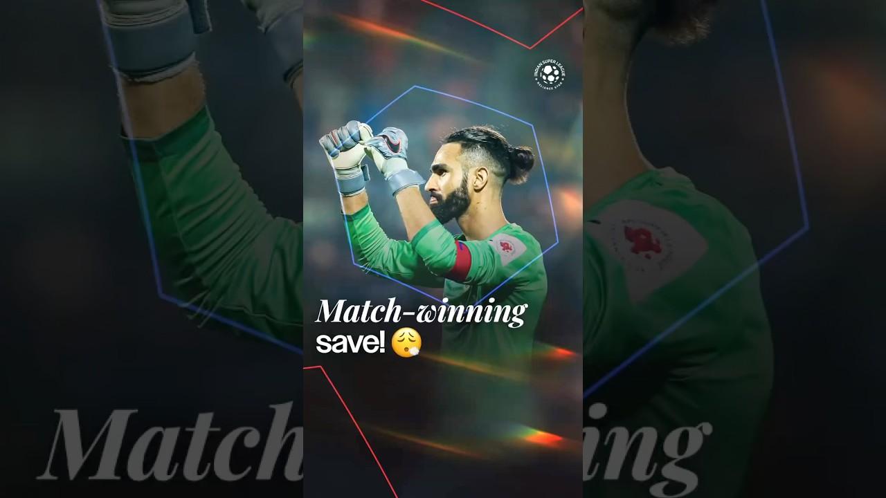 When it mattered most, #AmrinderSingh made the save! 🧤 | #ISL #ISLSaveoftheDay #shorts