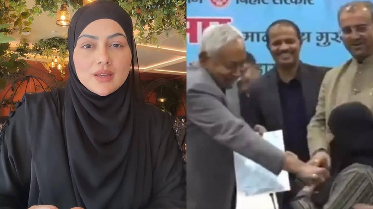 Sana Khan Calls Out Nitish Kumar's Hijab Move - Watch Now