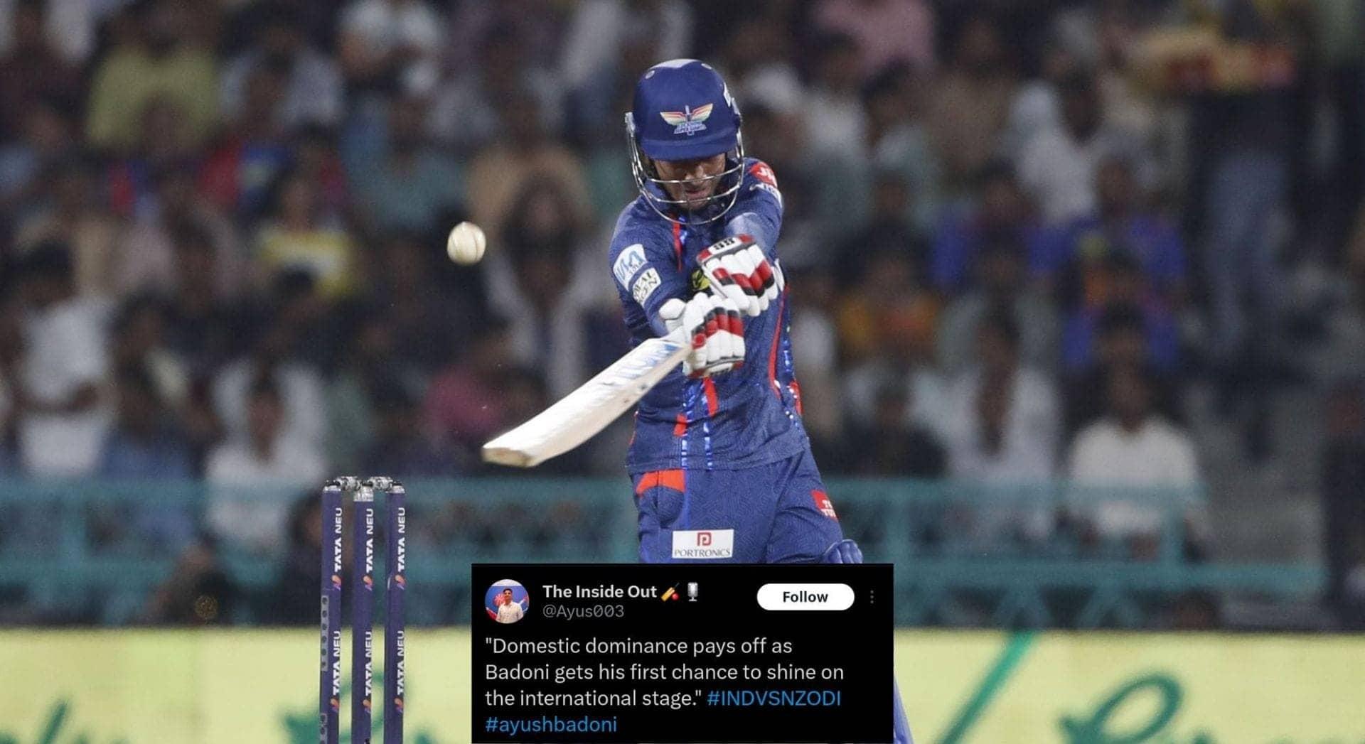 Ayush Badoni's Big Break: India Squad for NZ ODIs