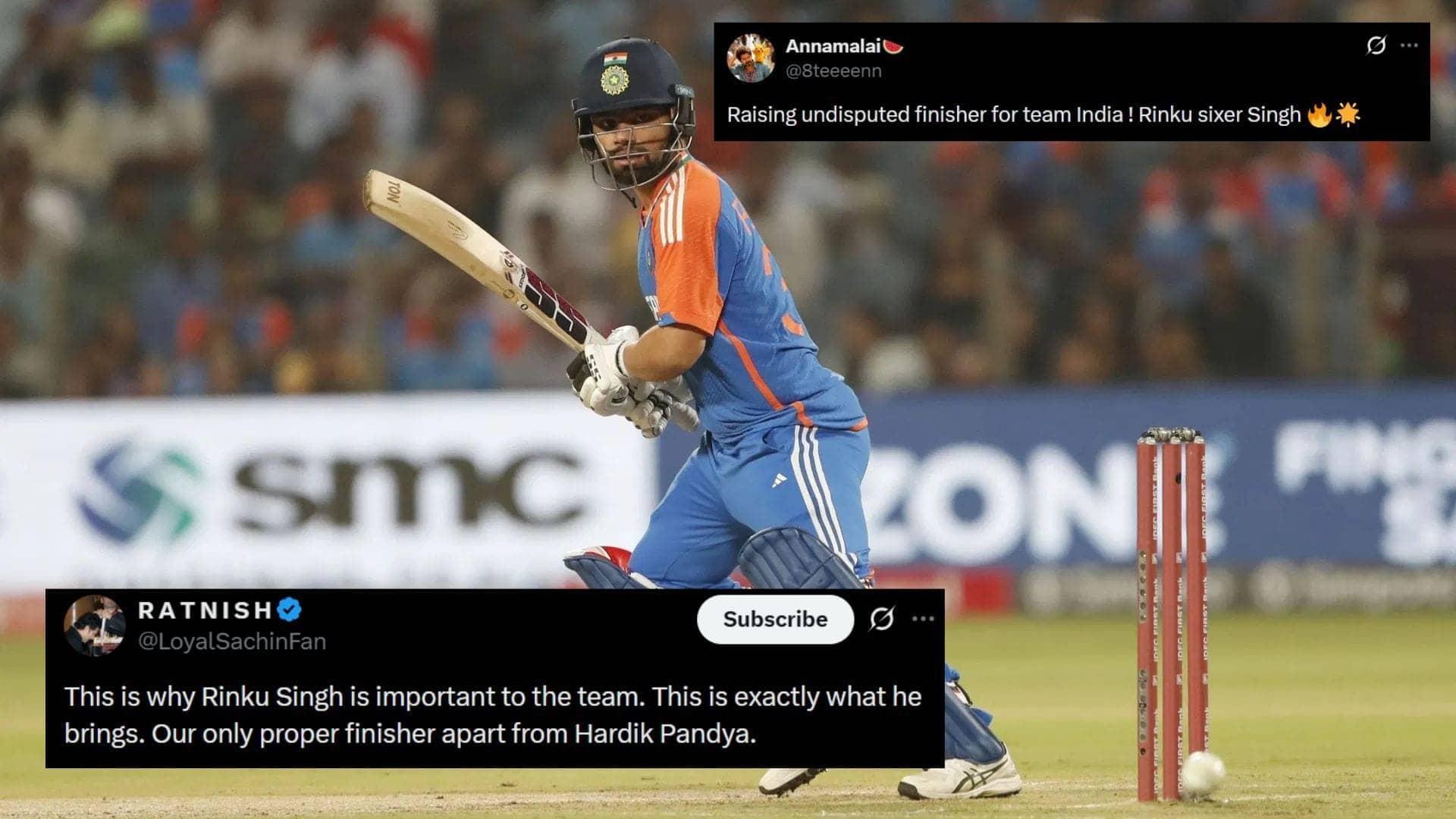 Rinku Singh electrifies T20I: Drop him? Not a chance!