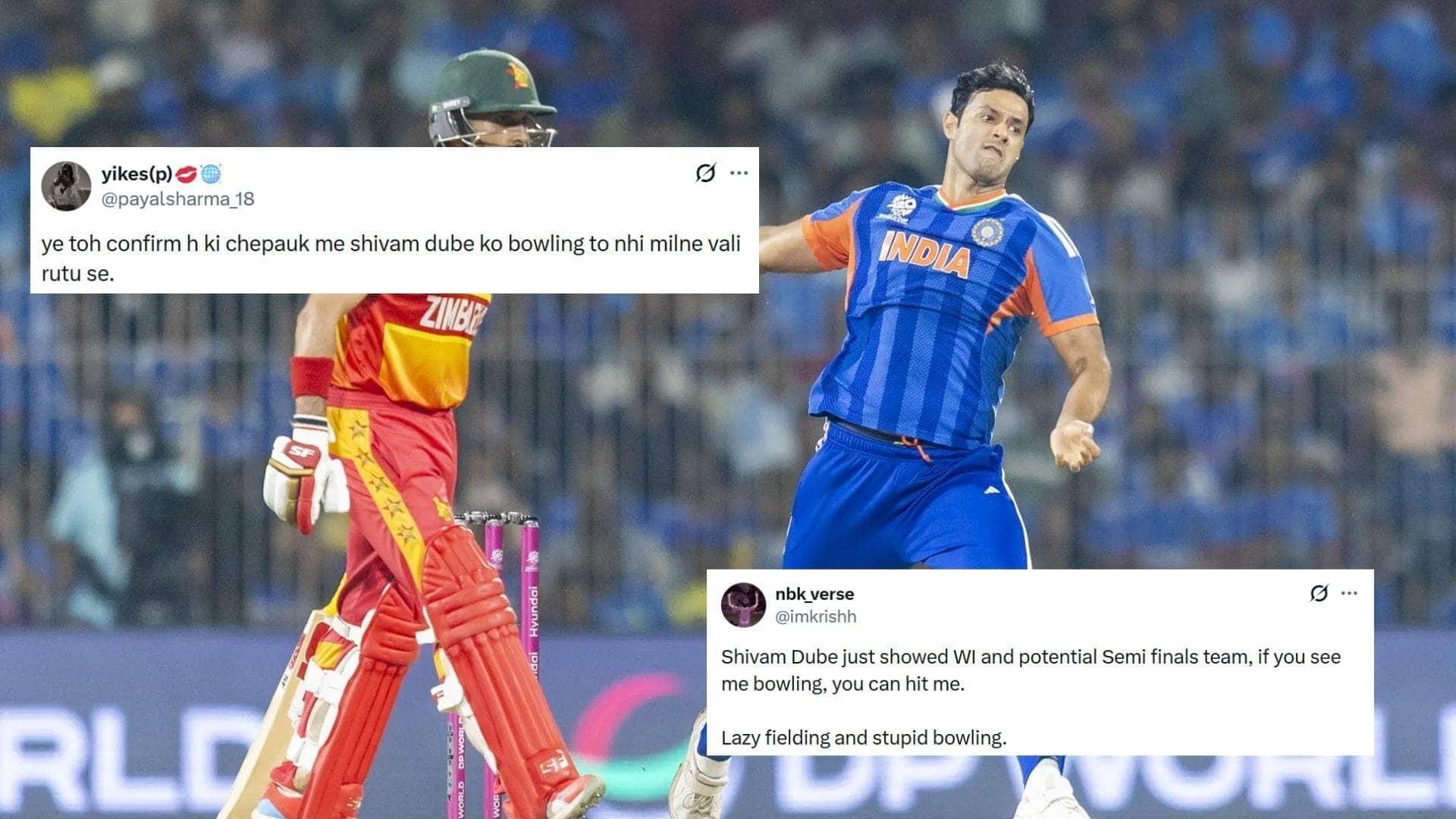 Shivam Dube's bowling disaster leaves fans in disbelief