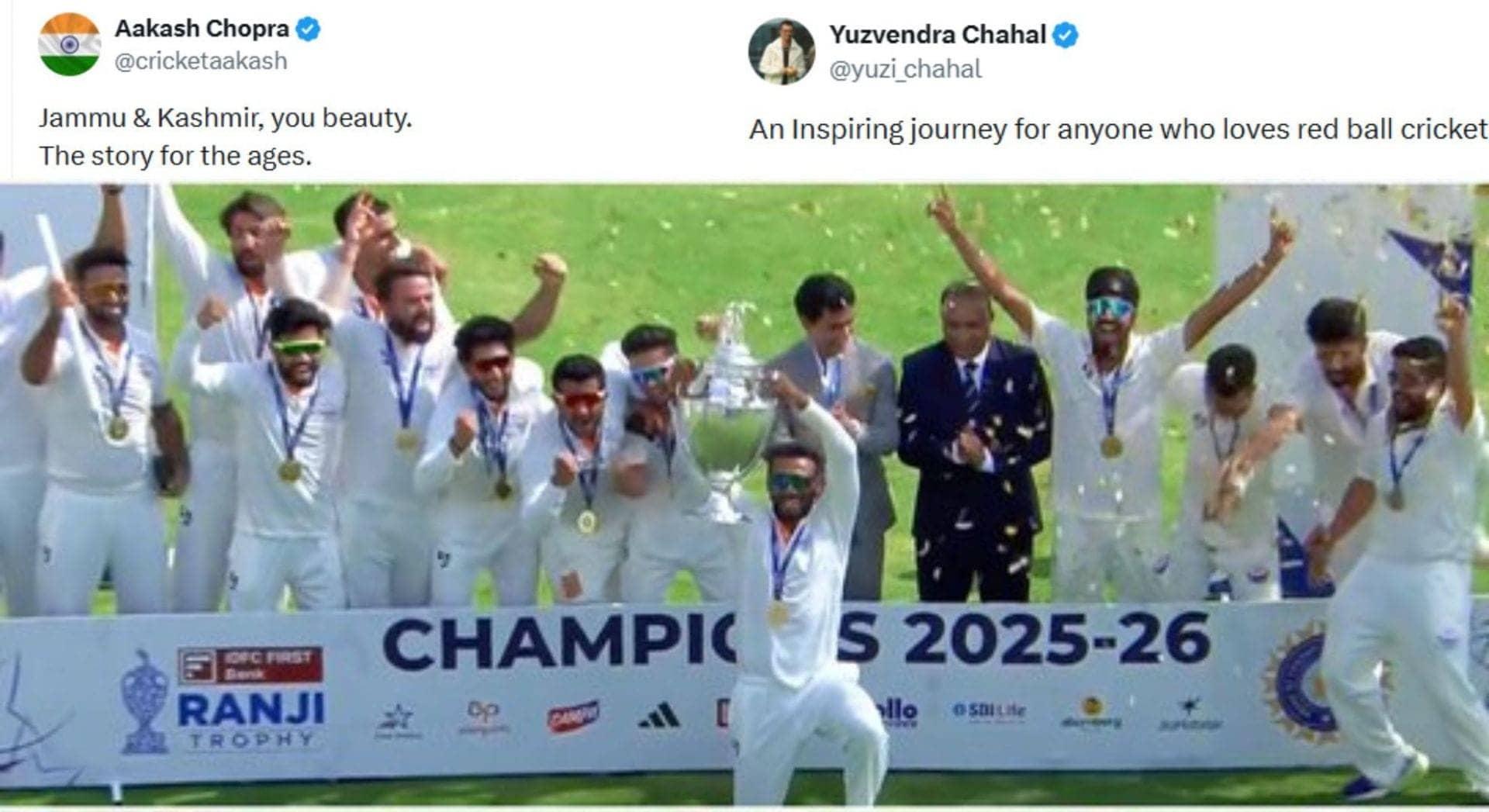 Jammu & Kashmir celebrates historic Ranji Trophy victory!